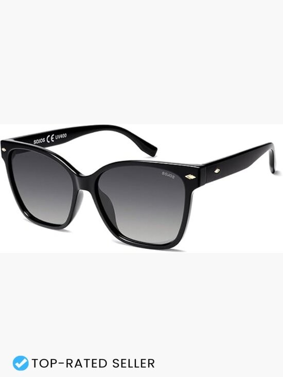 Oversized Square Polarized Sunglasses Retro 90s Trendy UV400 Unisex main image 7
